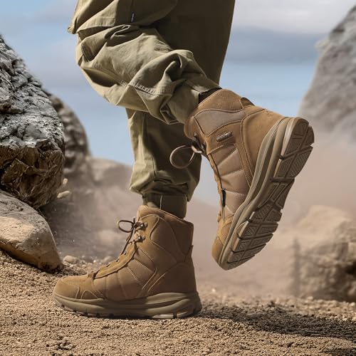 Men's Lightweight Tactical Work Boots for Hiking and Motorcycle S471808