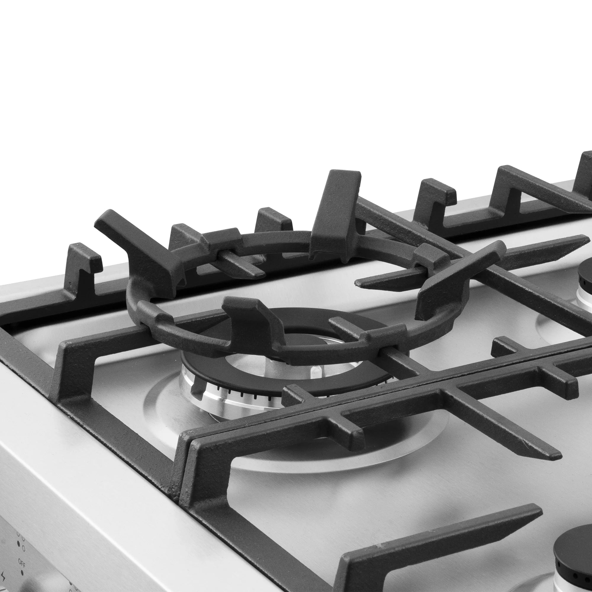 Gas Range Kitchen Stove with 4 Burner Cooktop, Stainless Steel F463