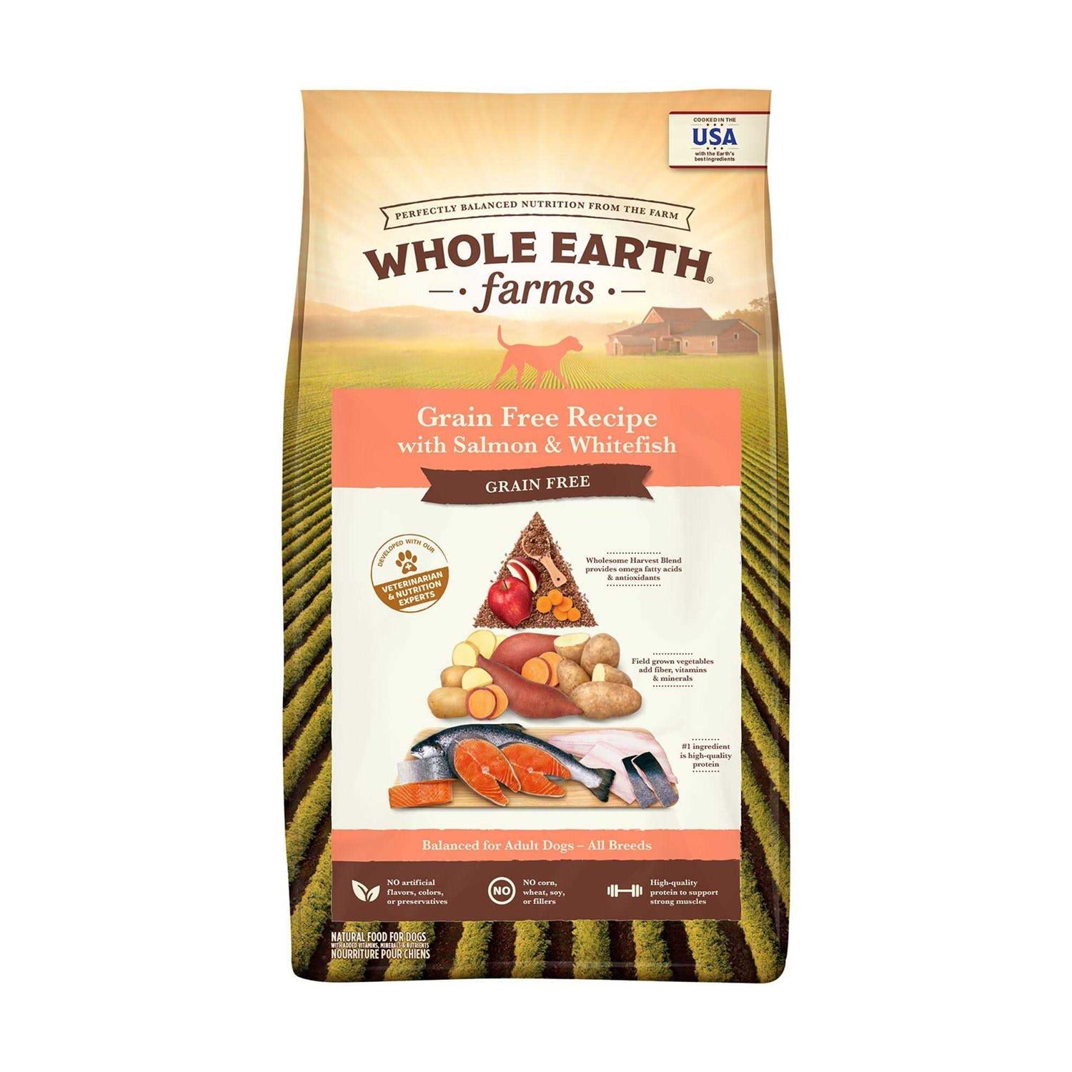 Whole Earth Farms Grain Free Dry Dog Food Salmon &amp; Whitefish Recipe - Pet Supplies online store