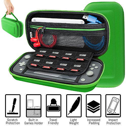 Switch Lite Accessories Bundle with Case, Screen Protector, USB Cable, Games Holder, Grip Case, Headphones, Thumb-Grip Pack K6558