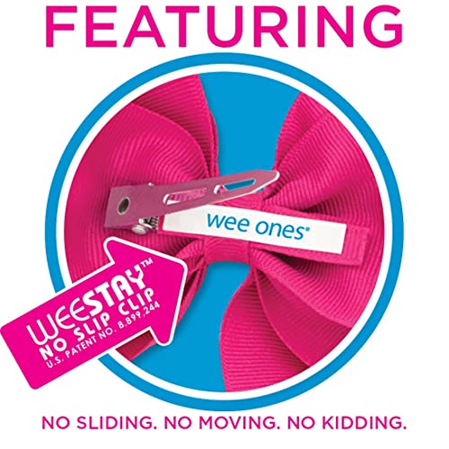 Girls' Velvet Hair Bow on No-Slip Clip, Satin Lining, Mini Q60568