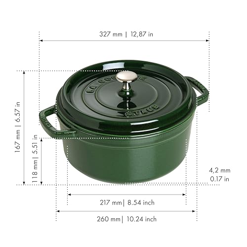 5.5 Quart Round Cocotte, Basil K233