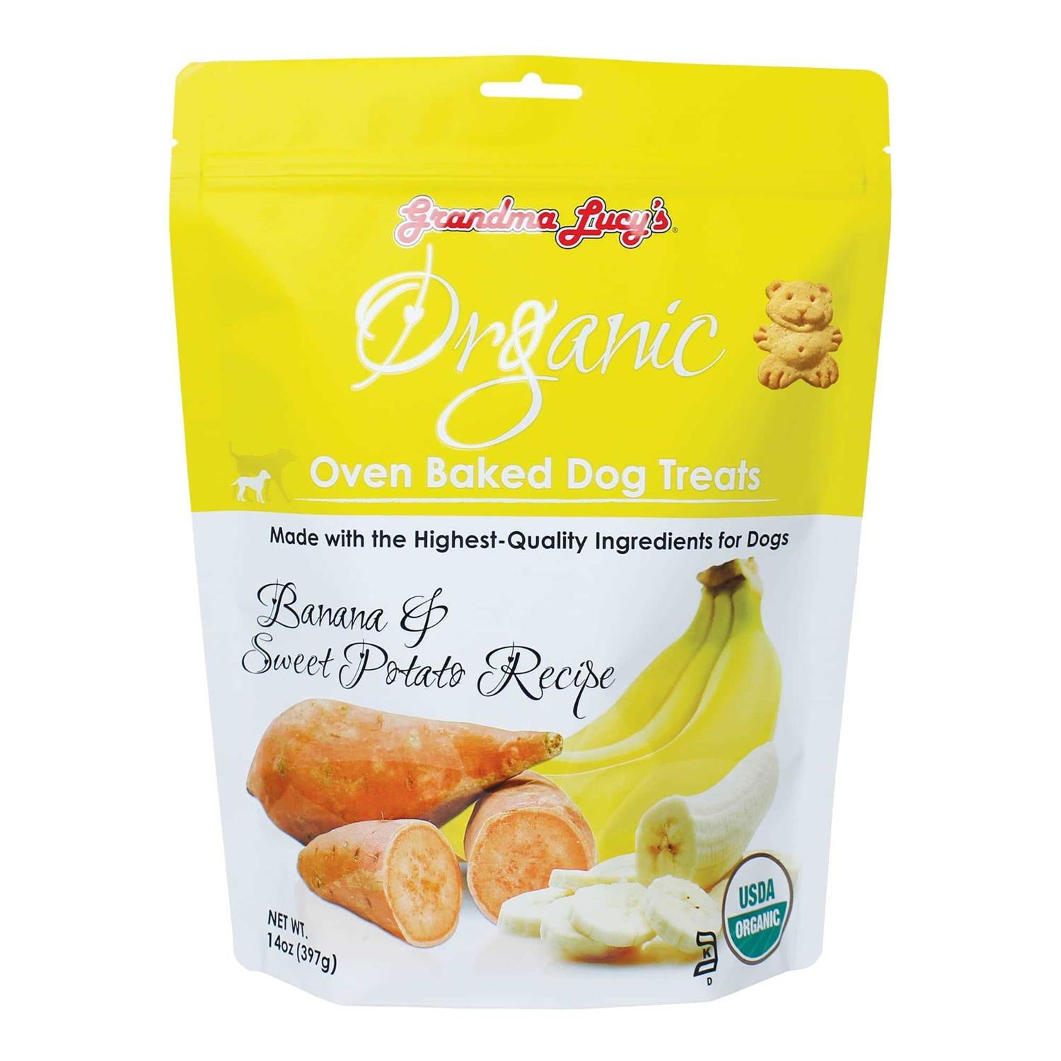 Grandma Lucy's Dog Treats Organic Banana &amp; Sweet Potato Oven Baked - Pet Supplies online store