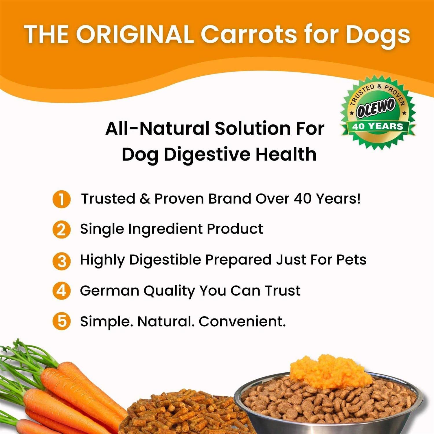 Dehydrated Carrots for Dogs Fiber Supplement R57386