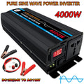 Pure Sine Wave Inverter, 4000W Power Inverter DC12V to AC 120V Car RV Converter Charger Adapter