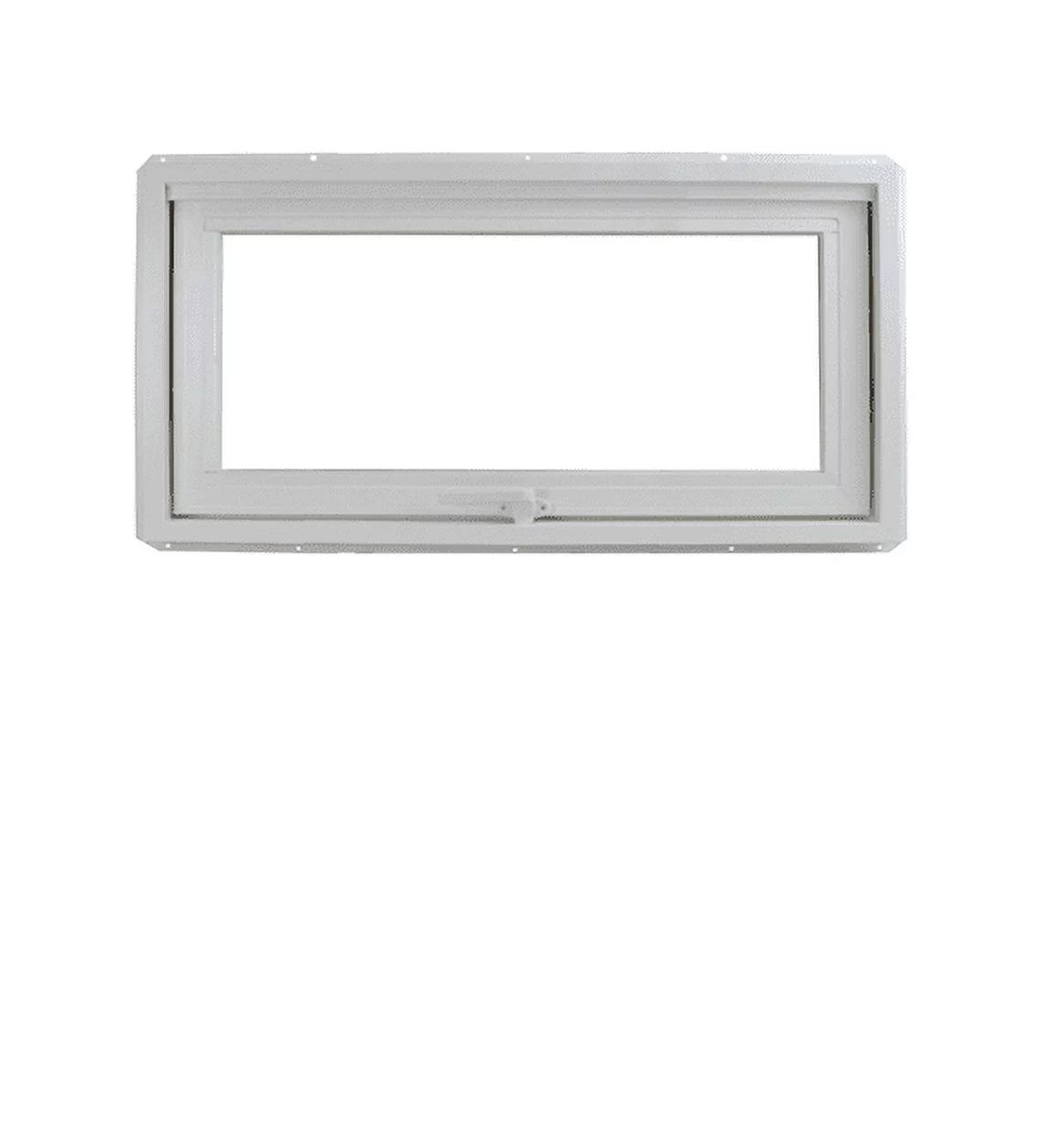 Shed Windows and More 36" x 12" Inward Opening Awning Window Tempered Low-E Glass White Vinyl Frame Casement Window