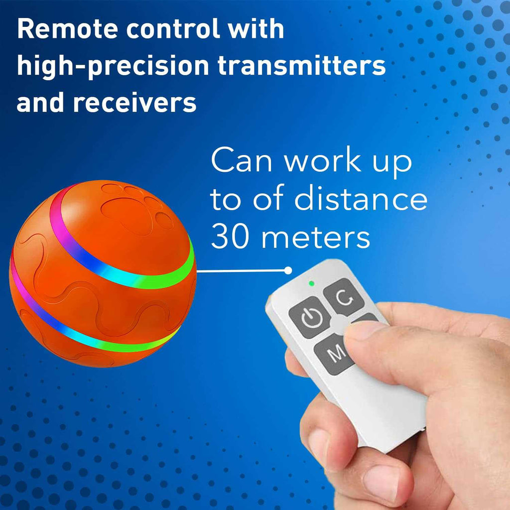 Interactive Dog Toy Ball with Remote Control for Small Medium Large Dogs O428275