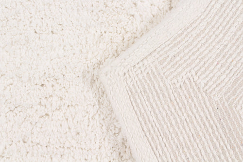 100% Cotton Tufted Bath Rug, Non-Slip, Machine Washable, 30" Round, Ivory O665
