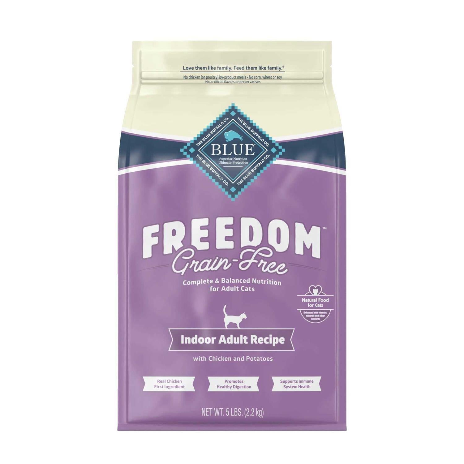 BLUE Freedom Grain-Free Indoor Adult Dry Cat Food - Pet Supplies online store