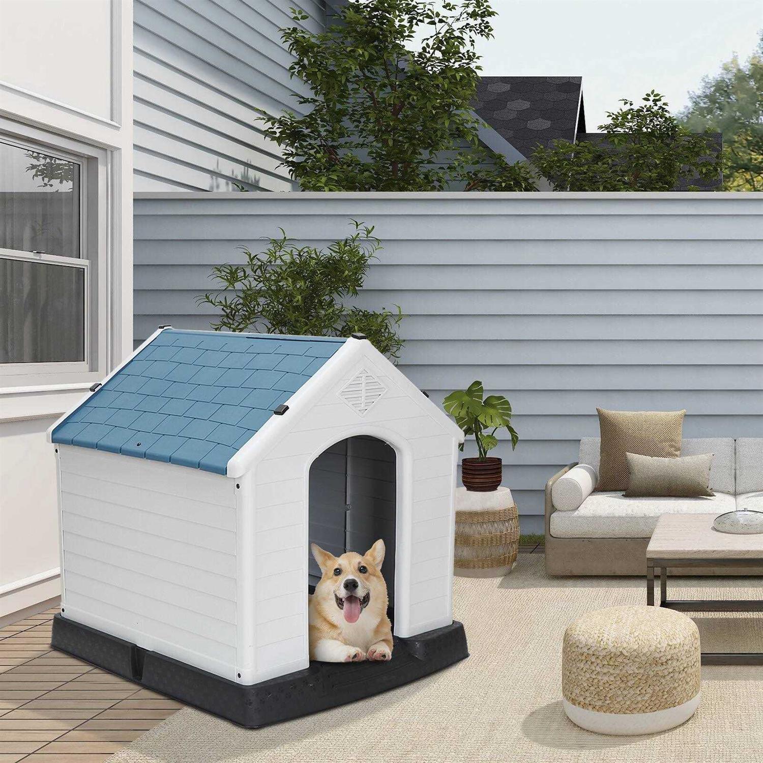 Large Dog House Insulated Waterproof Pet Kennel Shelter Indoor Outdoor Z989