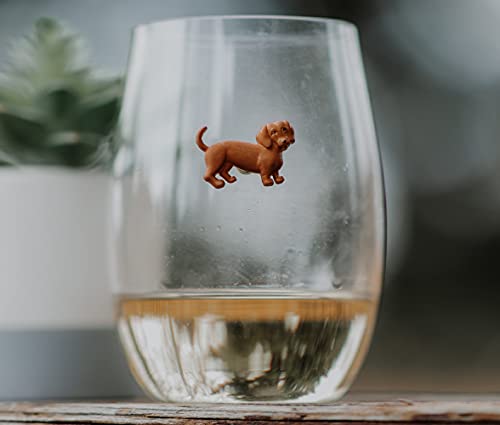 Dog Wine Charms for Stemless Glasses, Set of 6 C945