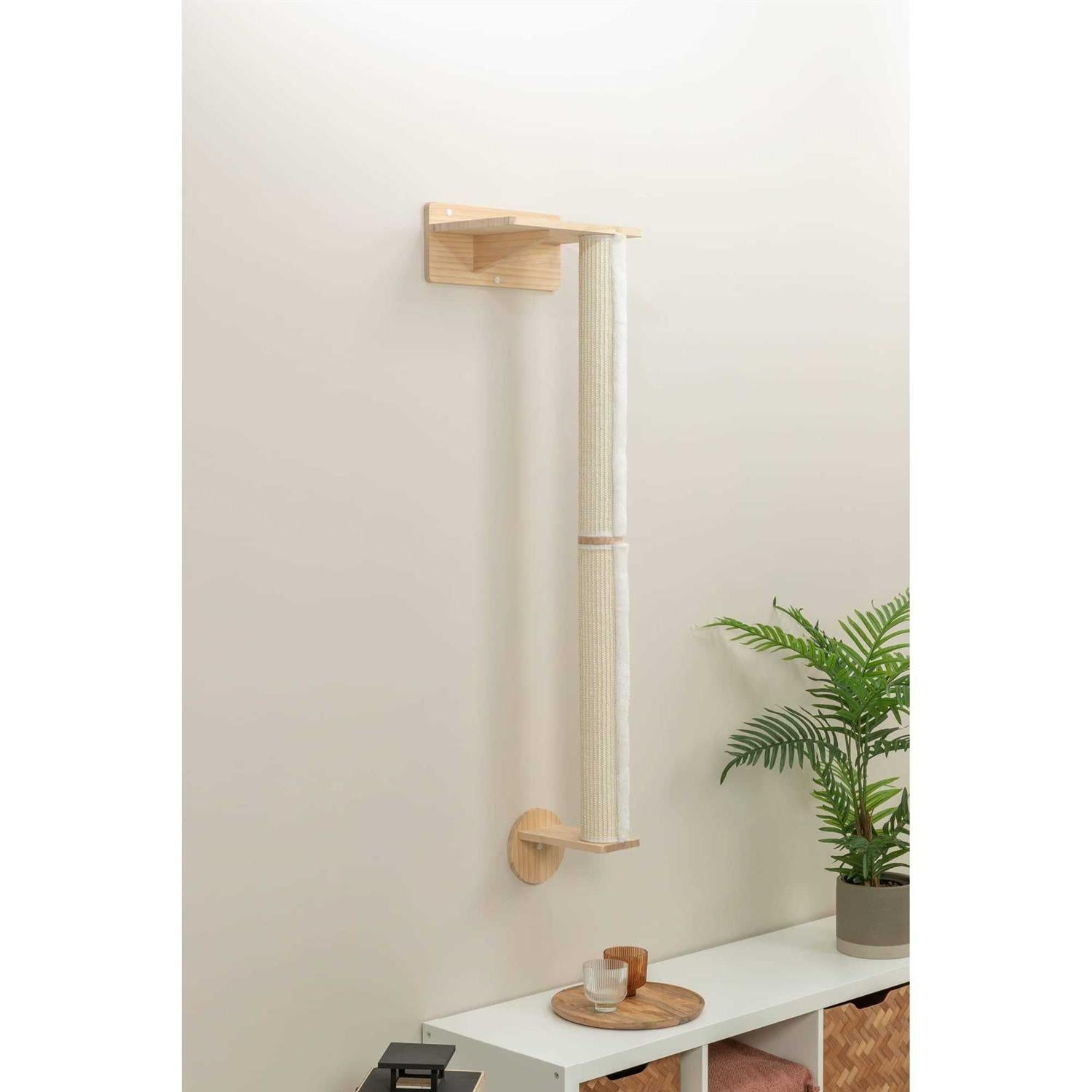 Wall Mount Cat Scratching Post with Perch L3611