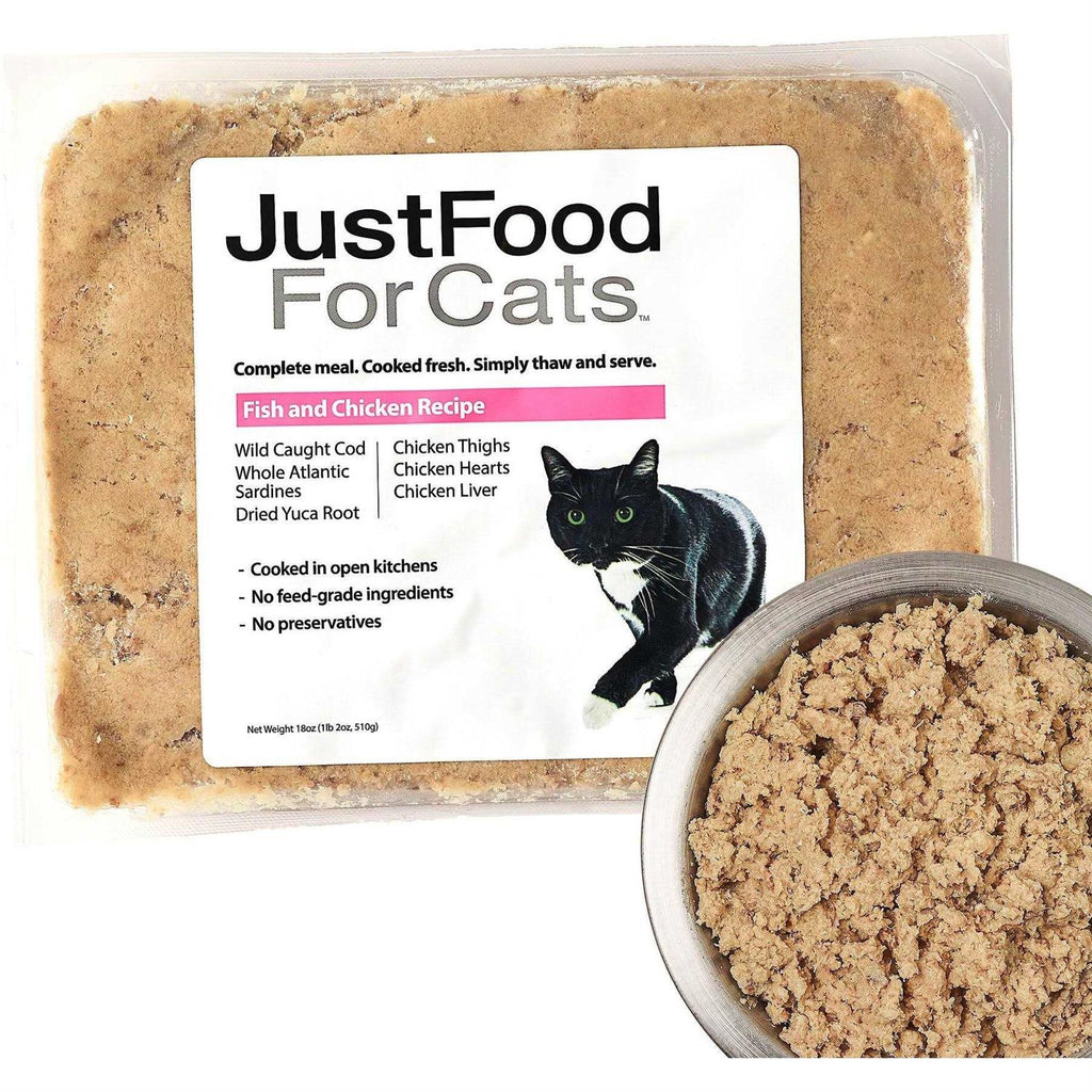 JustFoodForDogs Just Food for Cats Fish &amp; Chicken Recipe Fresh Frozen Cat Food - Pet Supplies online store