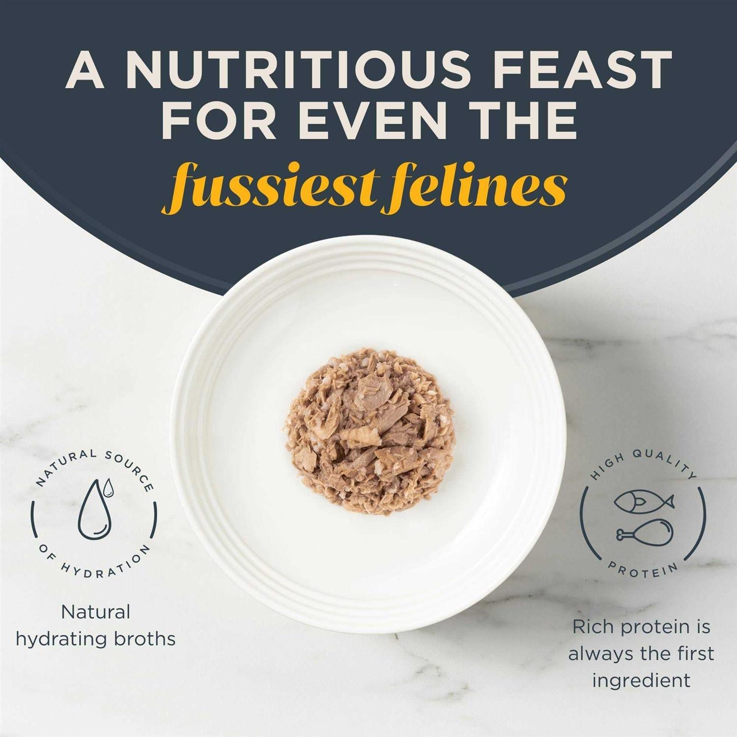 Wet Cat Food Tuna Fillet with Sea Bream in Broth F848886
