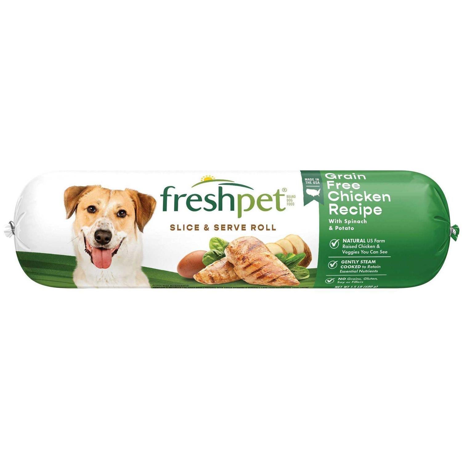 Grain Free Chicken Recipe Slice & Serve Roll Dog Food H63573