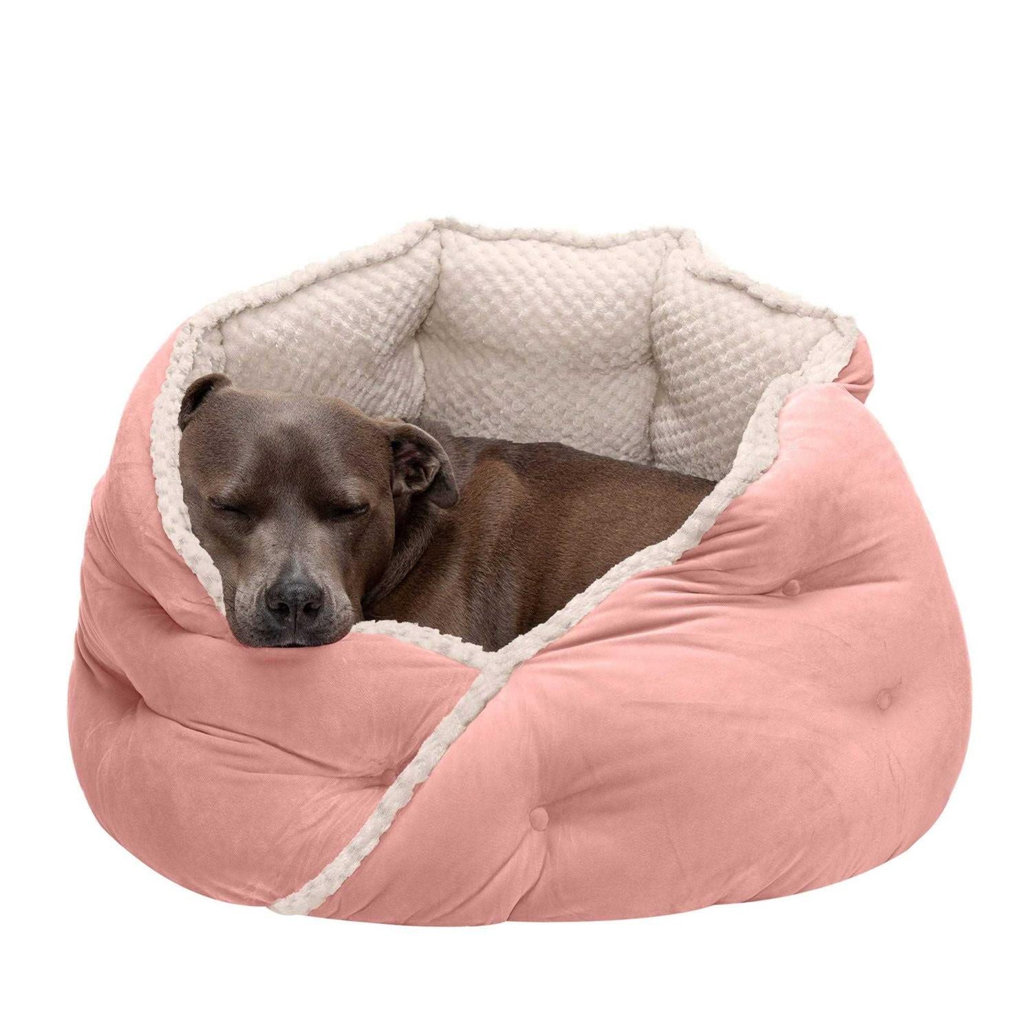 Calming Faux Fur Velvet Pet Bed Z1871
