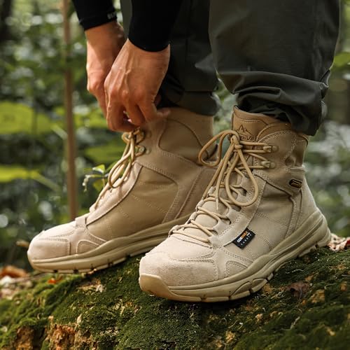 Men's Lightweight Tactical Work Boots for Hiking and Motorcycle S471808