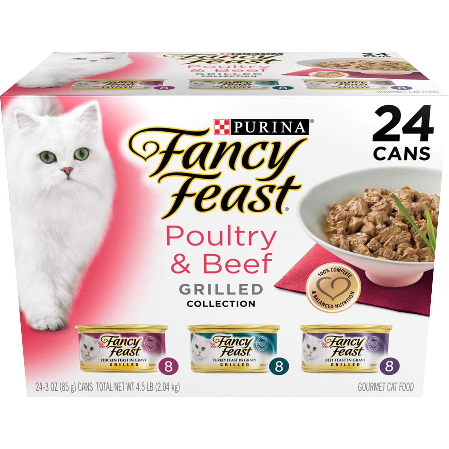 Purina Fancy Feast Grilled Poultry &amp; Beef Collection Variety Pack Wet Cat Food - Pet Supplies online store