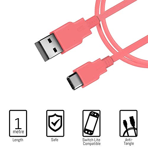 Switch Lite Accessories Bundle with Case, Screen Protector, USB Cable, Games Holder, Grip Case, Headphones, Thumb-Grip Pack K6558