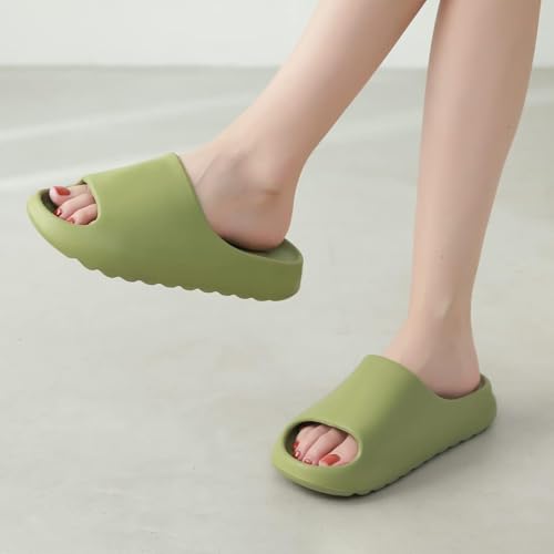 Platform Slides Slippers, Non-Slip Quick Drying Lightweight Shower Shoes W7265