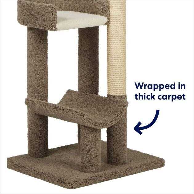Wooden Cat Tree with Carpet Perches V84412