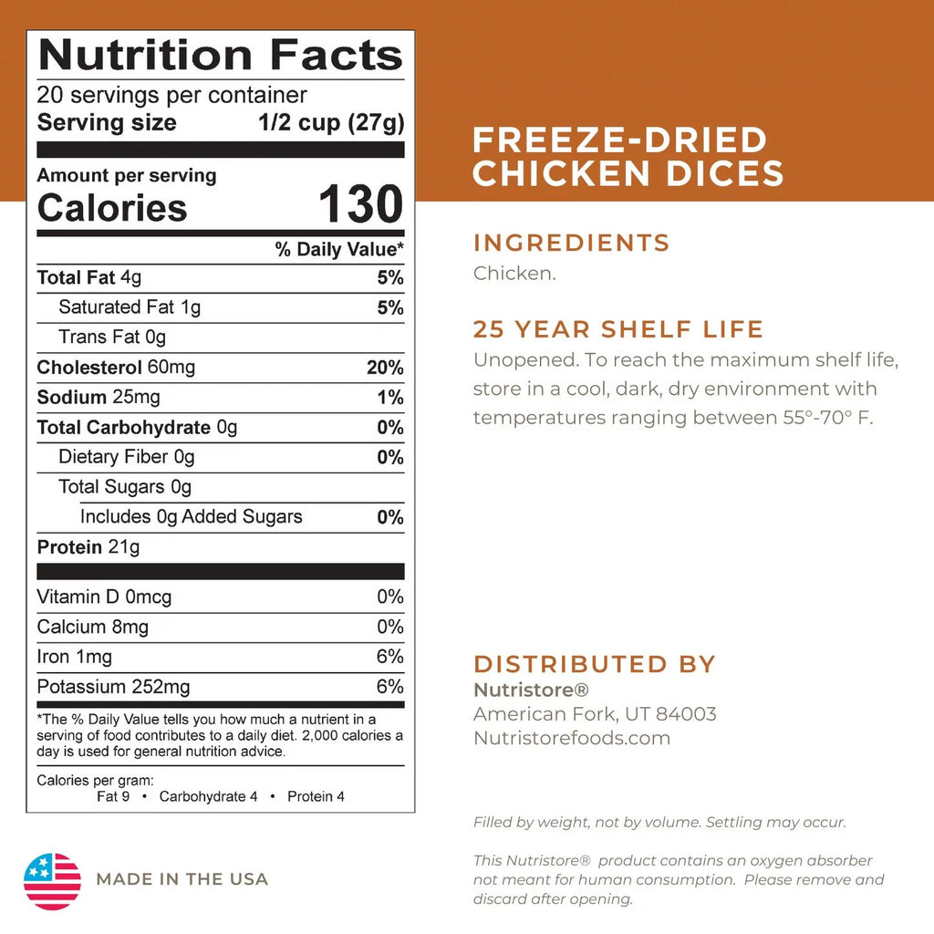 Freeze-Dried Chicken Dices P52480