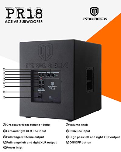 18 inch 2000W Powered PA Subwoofer L724