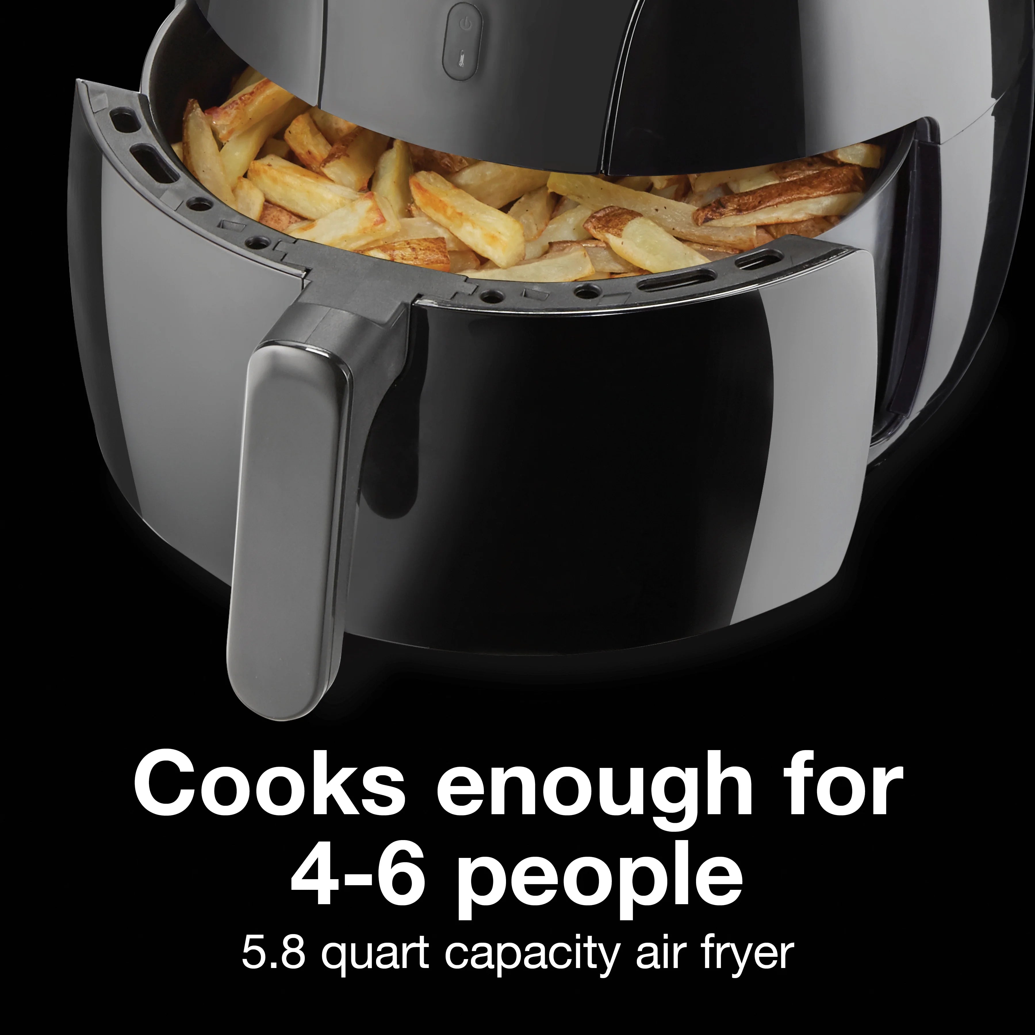 Air Fryer, 5.8 Quart, Non-Stick Basket, 60 Min Timer F61833