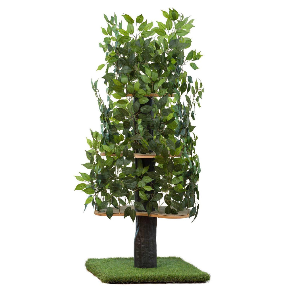 On2Pets Cat Tree with Leaves Cat House &amp; Cat Activity Tree - Pet Supplies online store