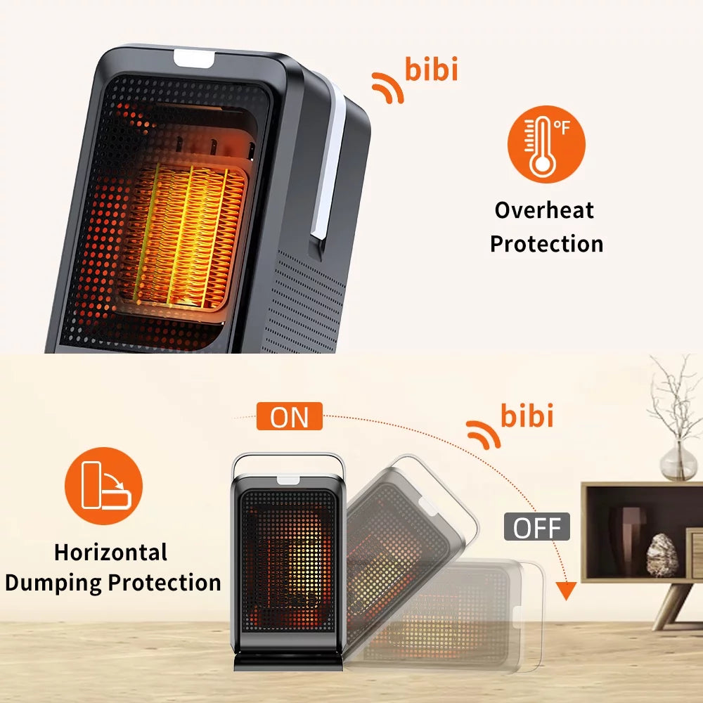 Portable Heater, 90° Oscillation, PTC Ceramic Warm Air Blower X791955