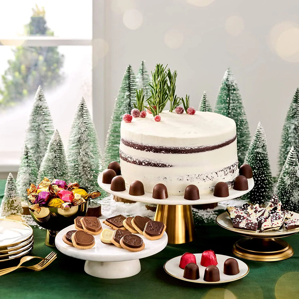 Holiday Santa Truffle Tin - 8 Piece Assorted Gourmet Chocolate Candy L9247