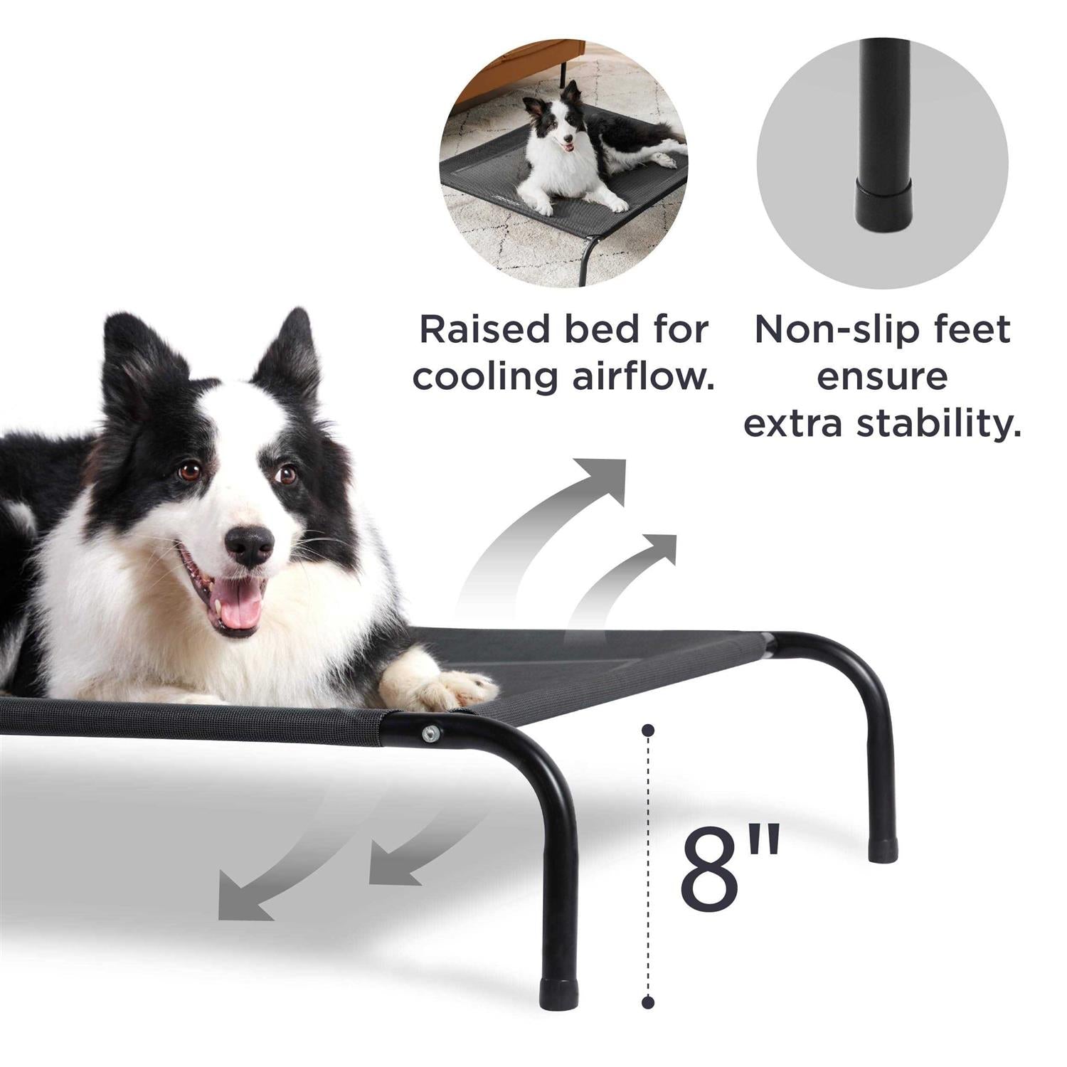 Elevated Cooling Outdoor Dog Bed for Large Dogs Y42496