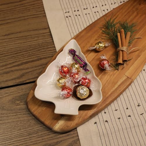 Christmas Tree Porcelain Serving Tray for Holiday Treats D95312