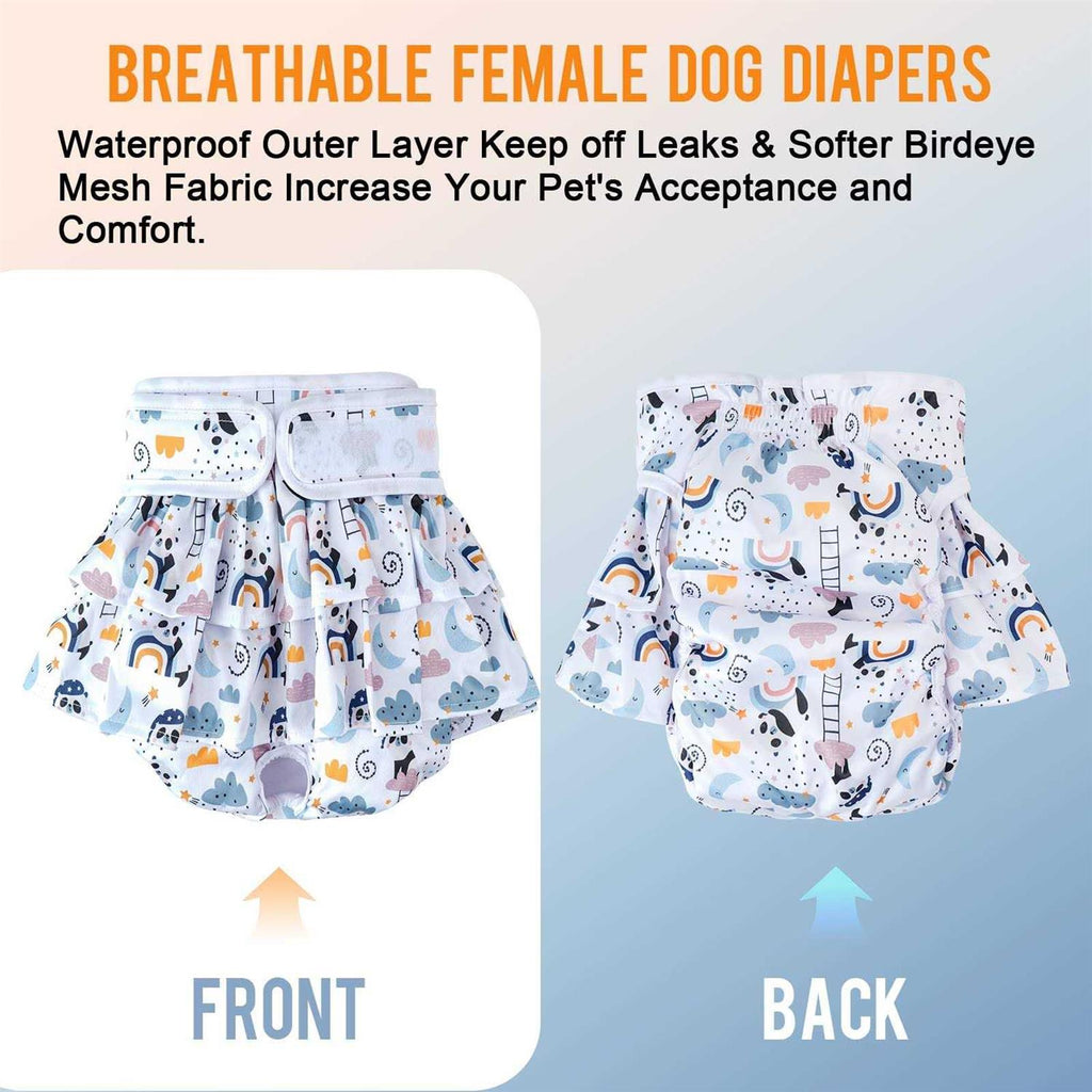 Washable Dog Diapers for Female Dogs, 3 Pack, Leak-Proof Reusable X4288