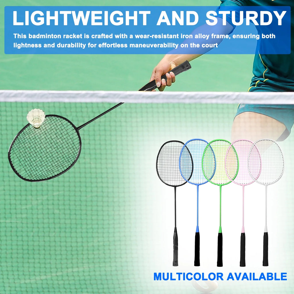 Badminton Racquet Set for 2 Players, Lightweight Y879331