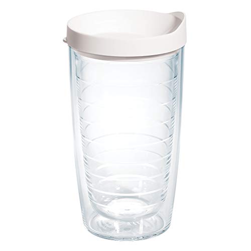 Double Walled Insulated Tumbler Travel Cup, 24oz 2pk, Blue Lid V78473