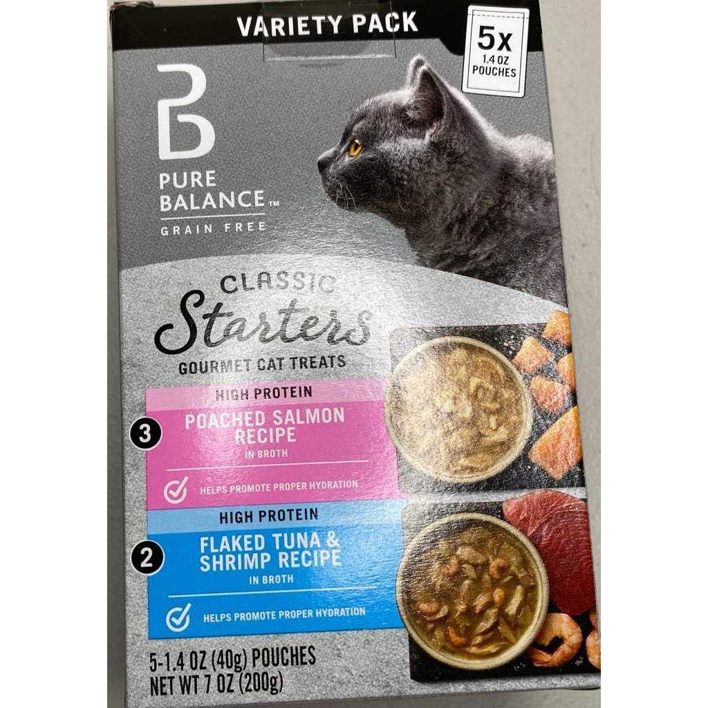 Salmon Tuna & Shrimp Recipe Variety Pack Cat Treat Starters H3460