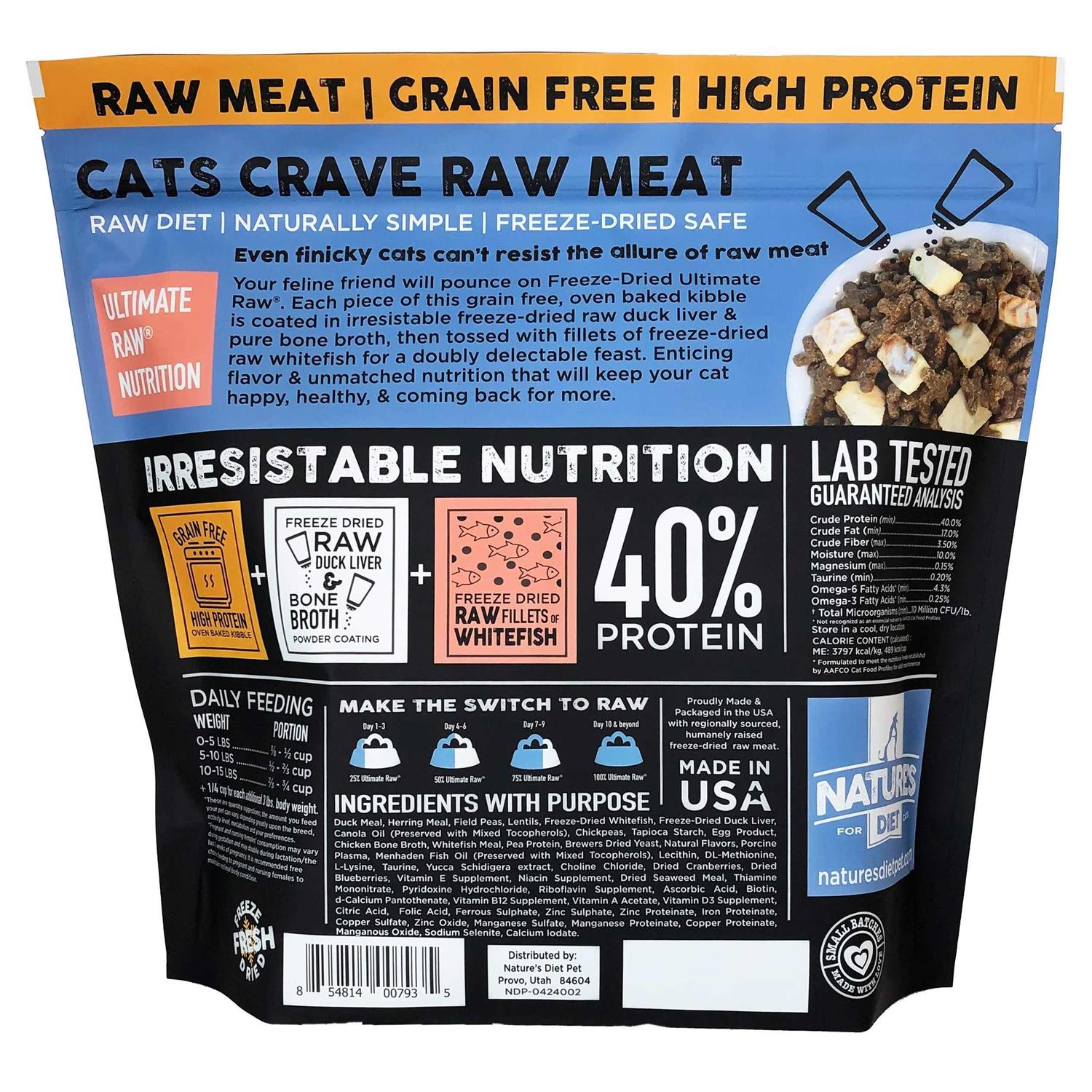 Freeze-Dried Raw Whitefish Cat Kibble H2020