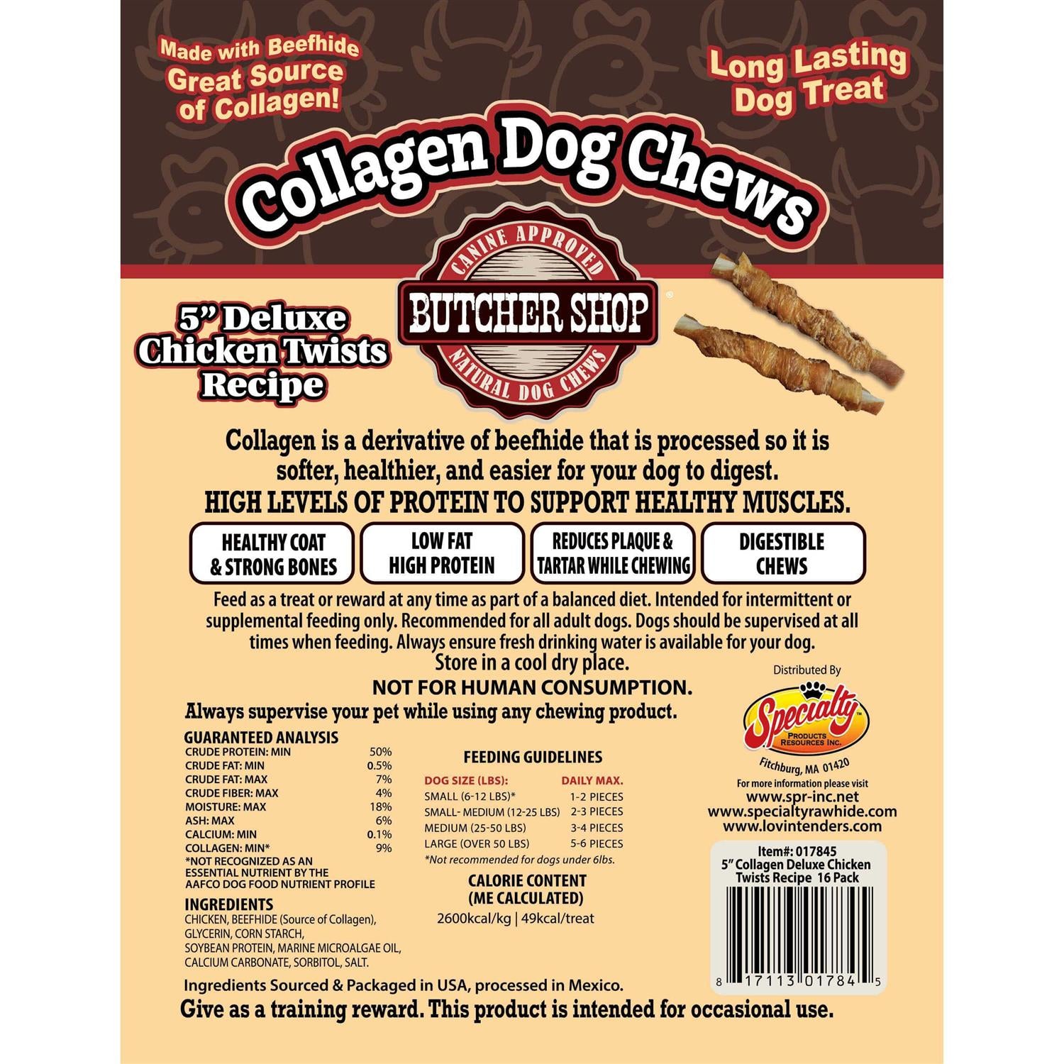 Chicken Twists Collagen Dog Chews W50284