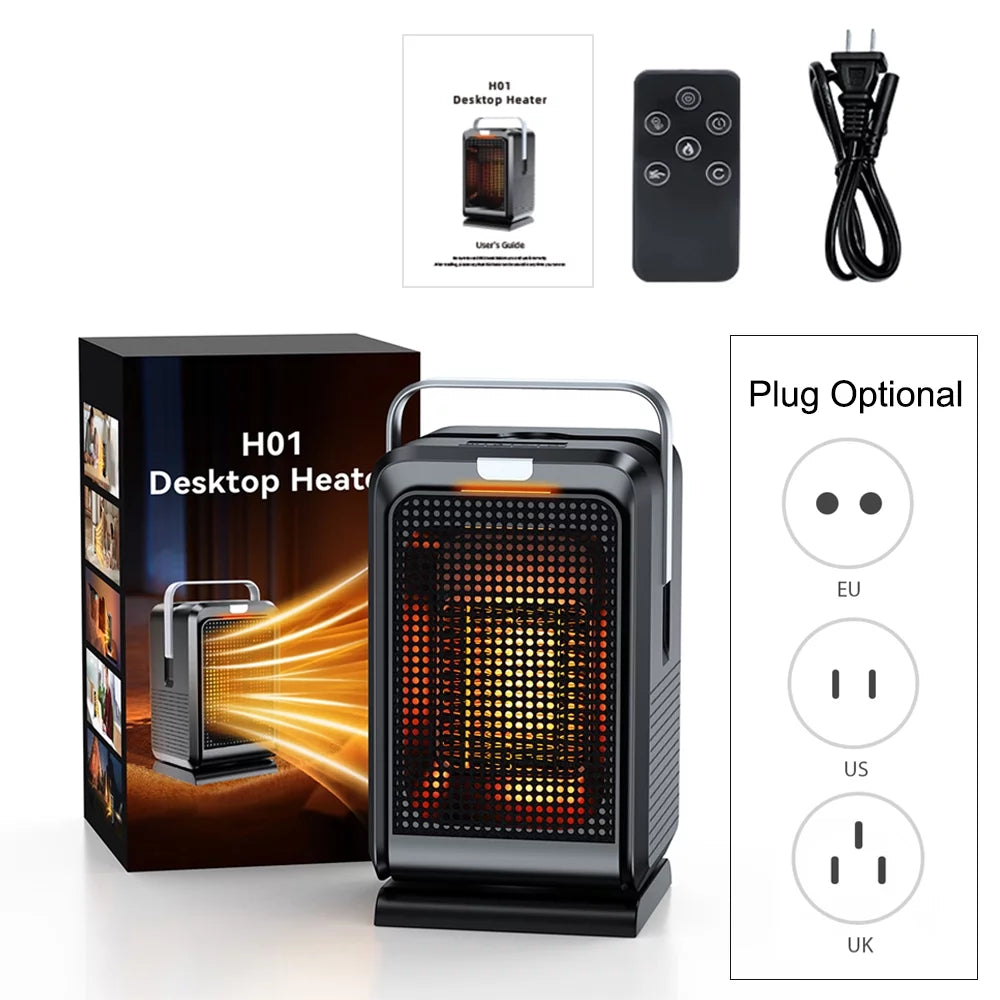 Portable Heater, 90° Oscillation, PTC Ceramic Warm Air Blower X791955