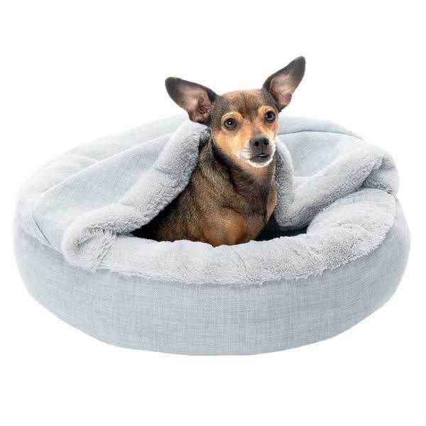 Plush Hooded Donut Pet Bed for Dogs & Cats H4196
