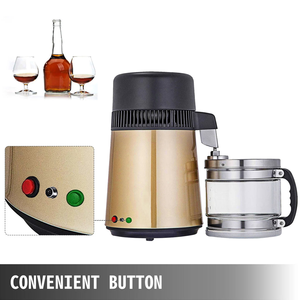 Countertop Water Distiller Machine 1.1 Gal Stainless Steel Purifier H1010