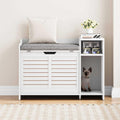 IDEALHOUSE Litter Box Enclosure with Top Opening with Cushion Cat Litter Box Furniture Hidden - Pet Supplies online store