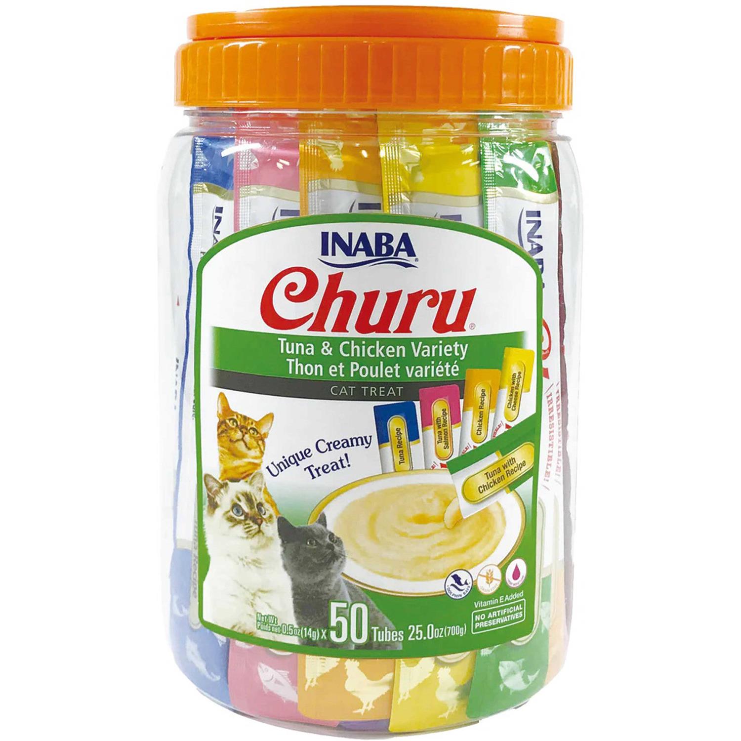 Inaba Churu Puree Cat Treat Variety Pack Tuna &amp; Chicken - Pet Supplies online store