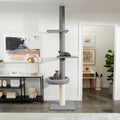 Frisco 88 to 106-in 3 Level Floor to Ceiling Heavy Duty Cat Tower - Pet Supplies online store