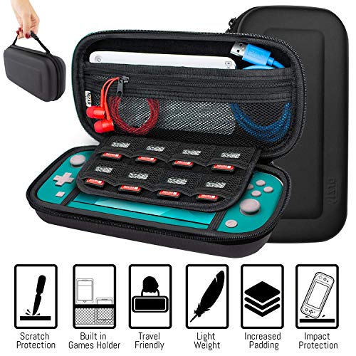 Switch Lite Accessories Bundle with Case, Screen Protector, USB Cable, Games Holder, Grip Case, Headphones, Thumb-Grip Pack K6558