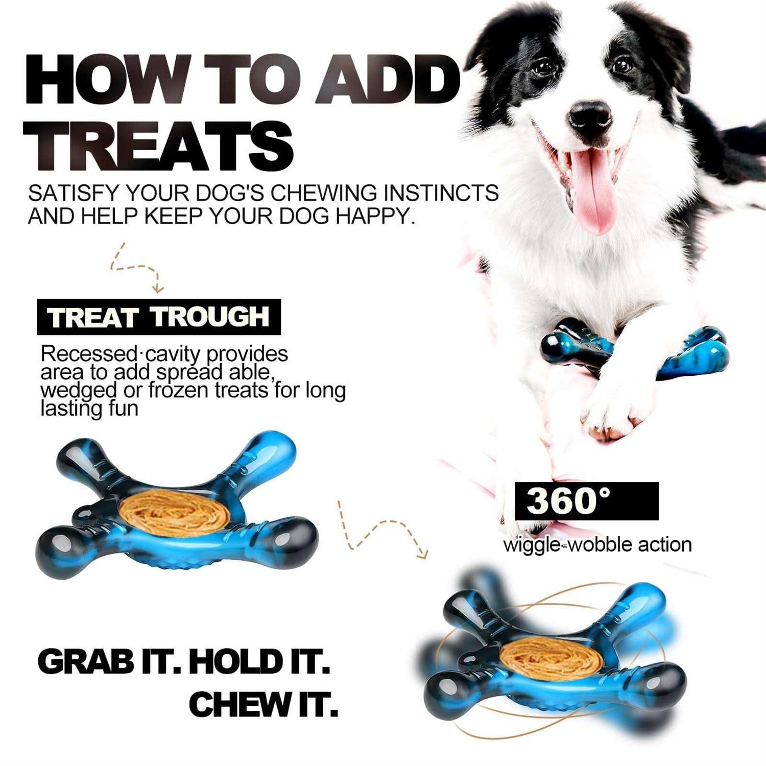 Indestructible Dog Chew Toys for Aggressive Chewers, Large Breed T392