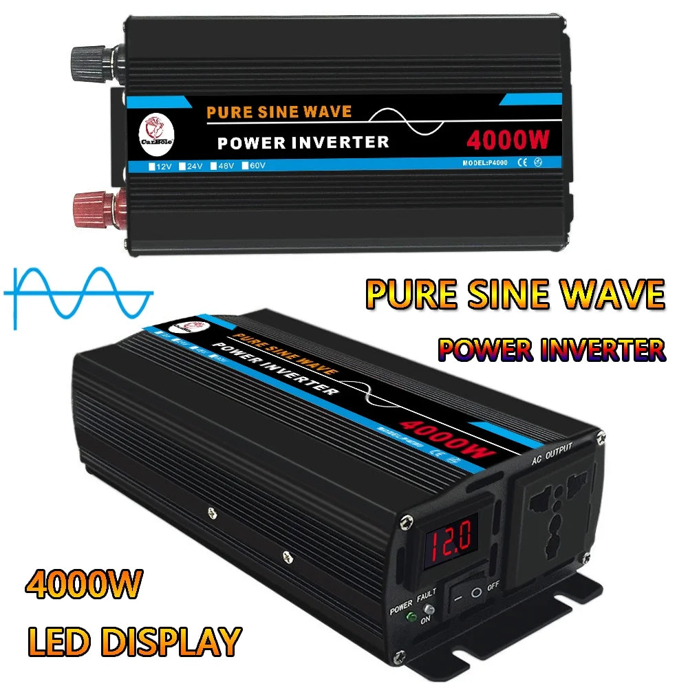 4000W Pure Sine Wave Inverter DC12V to AC120V Q3676