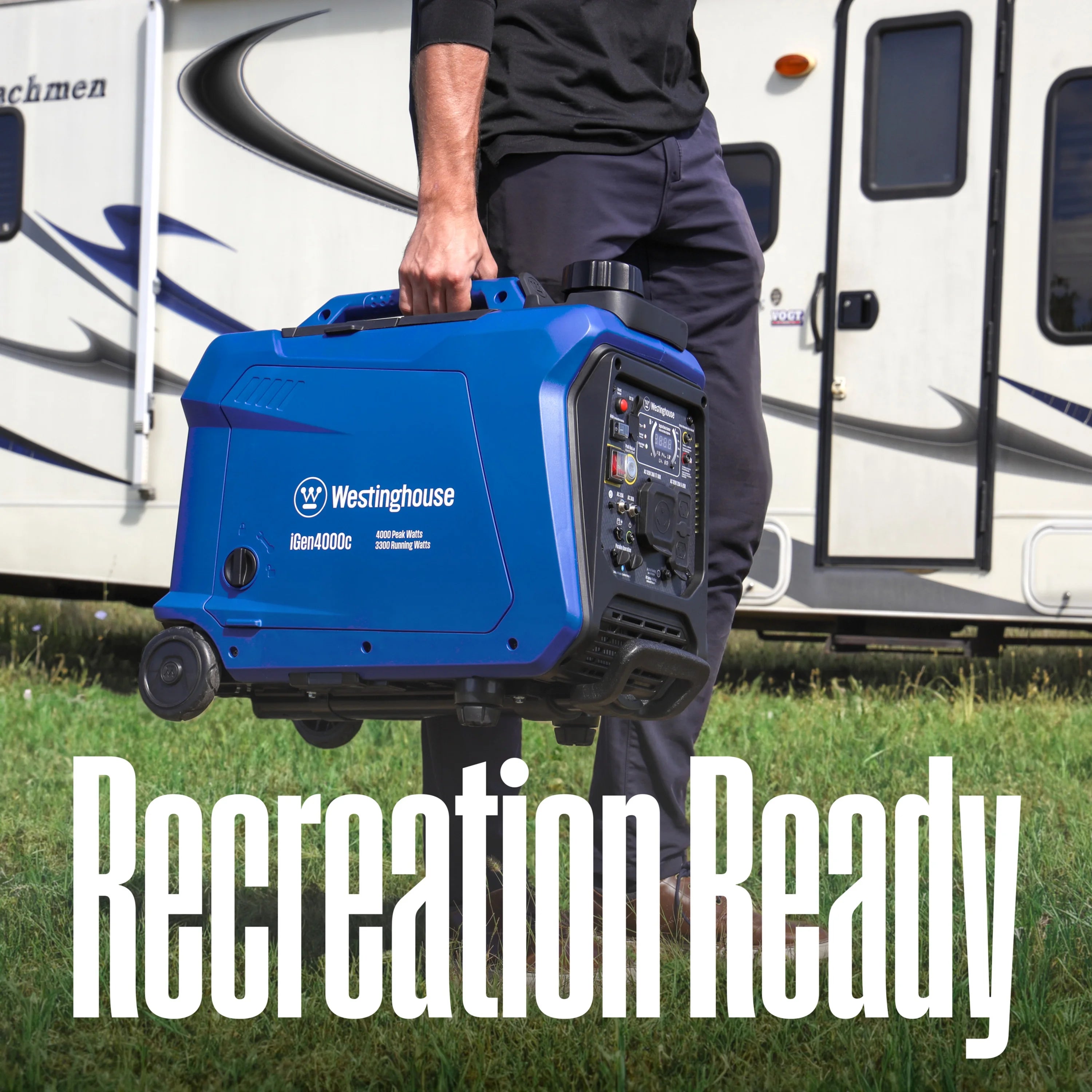 4000 Peak Watt Gas Portable Inverter Generator with Remote Start & CO Sensor K3845