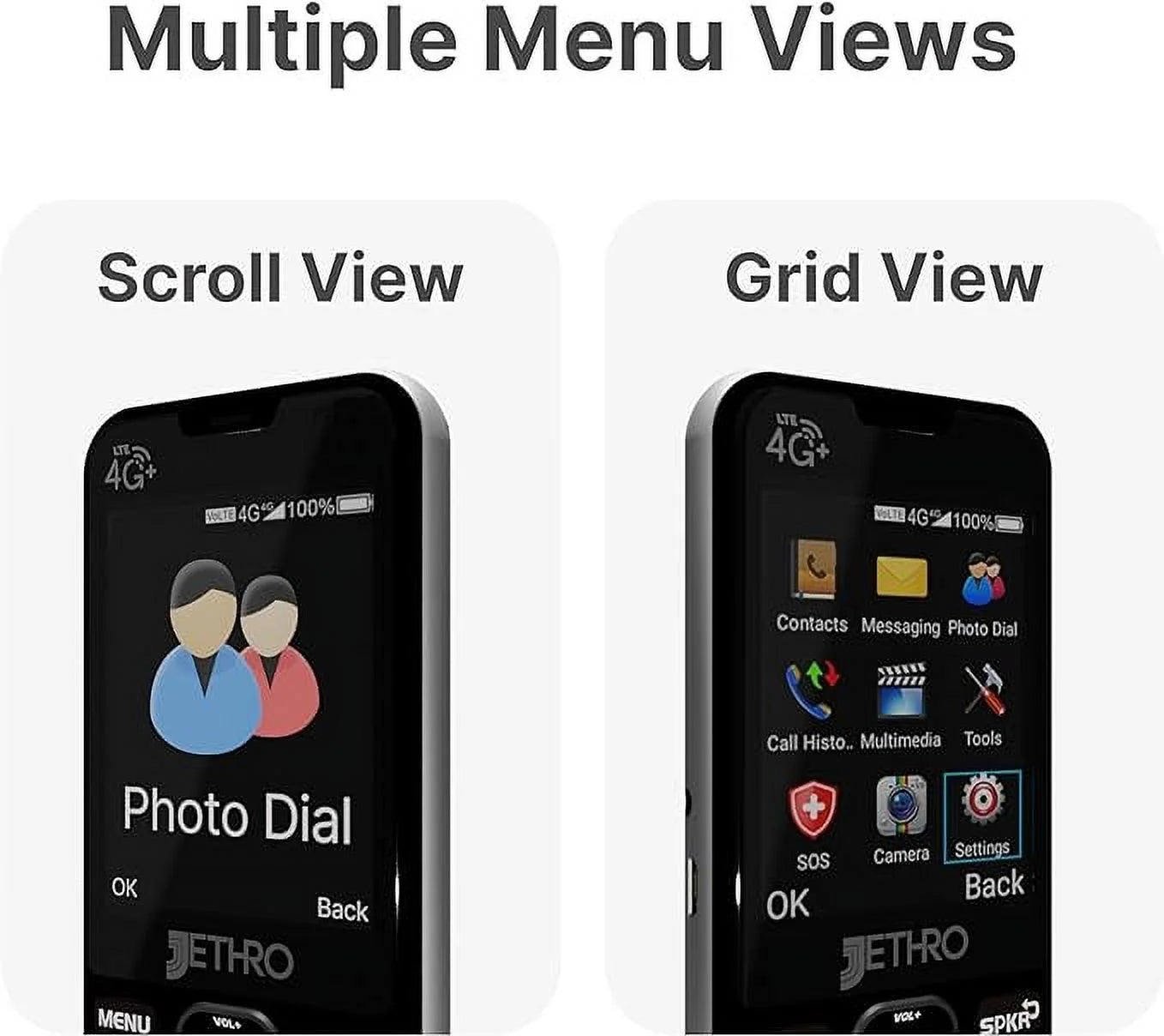 Big Button 4G LTE Cell Phone for Seniors and Kids, Unlocked T5222